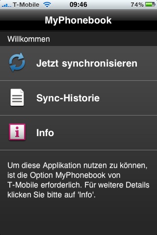 T-Mobile My Phonebook im Appstore