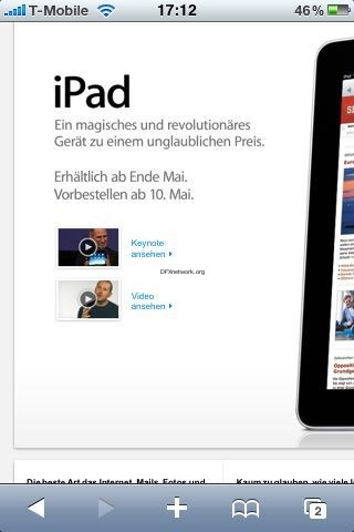 iPad verschoben auf Mai