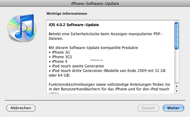 iOS Update 4.0.2 veröffentlicht