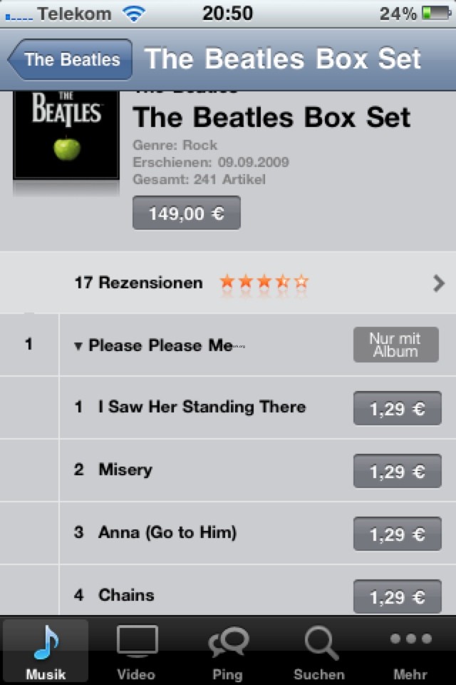 Wieder einen Tag den wir nicht vergesse – Beatles bei iTunes