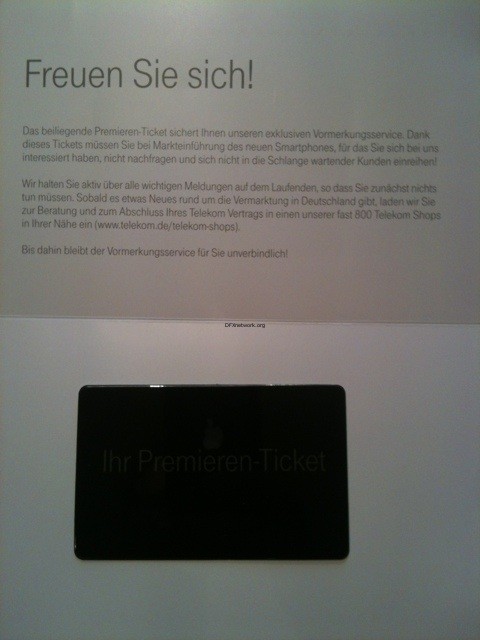 Das iPhone 5 Premieren Ticket