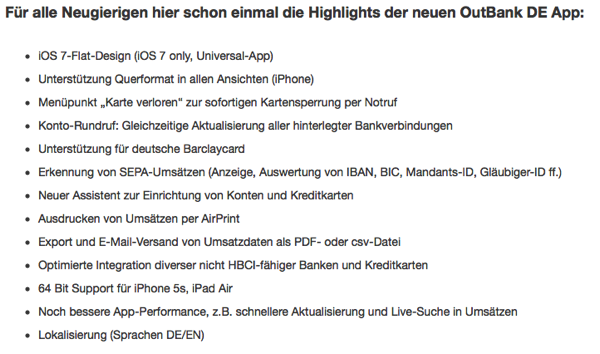 Banking mit dem Apple – 1 Jahr nach OutBank 2